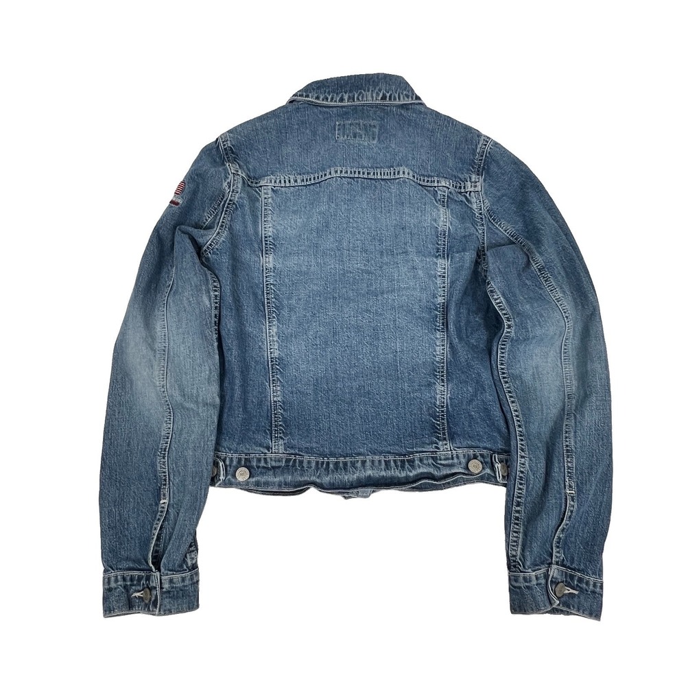 Vintage 90s Polo Jeans Co Ralph Lauren Trucker Denim Saturday Jacket Womens M - Picture 6 of 12